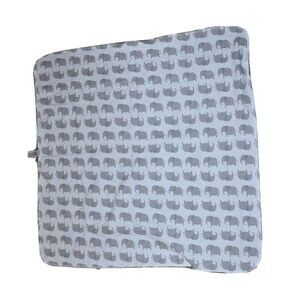 Vintage Carter's Gray Elephant  Receiving baby Blanket Cotton flannel